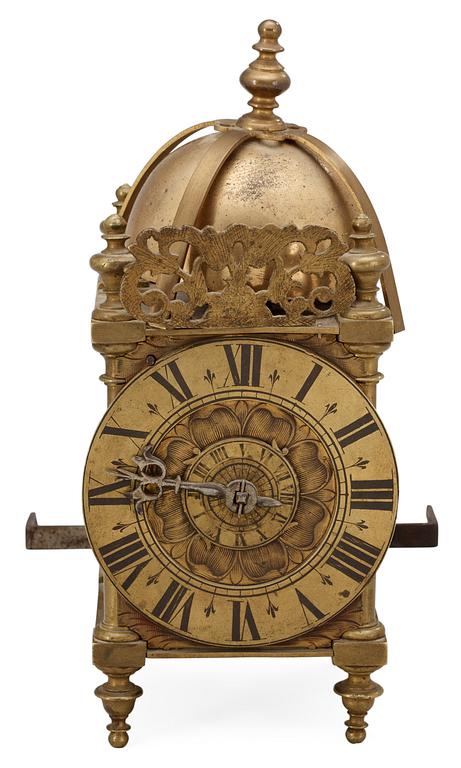 An English 17/18th century brass lantern clock.