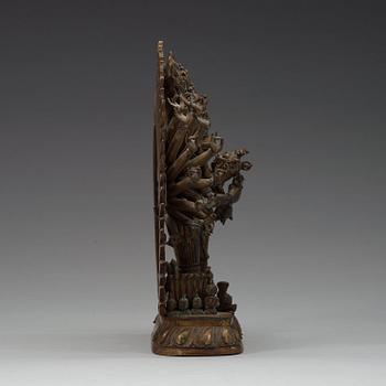 A bronze figure of Yamantaka Vajrabhairava and consort, Tibeto-Chinese, circa 1900.