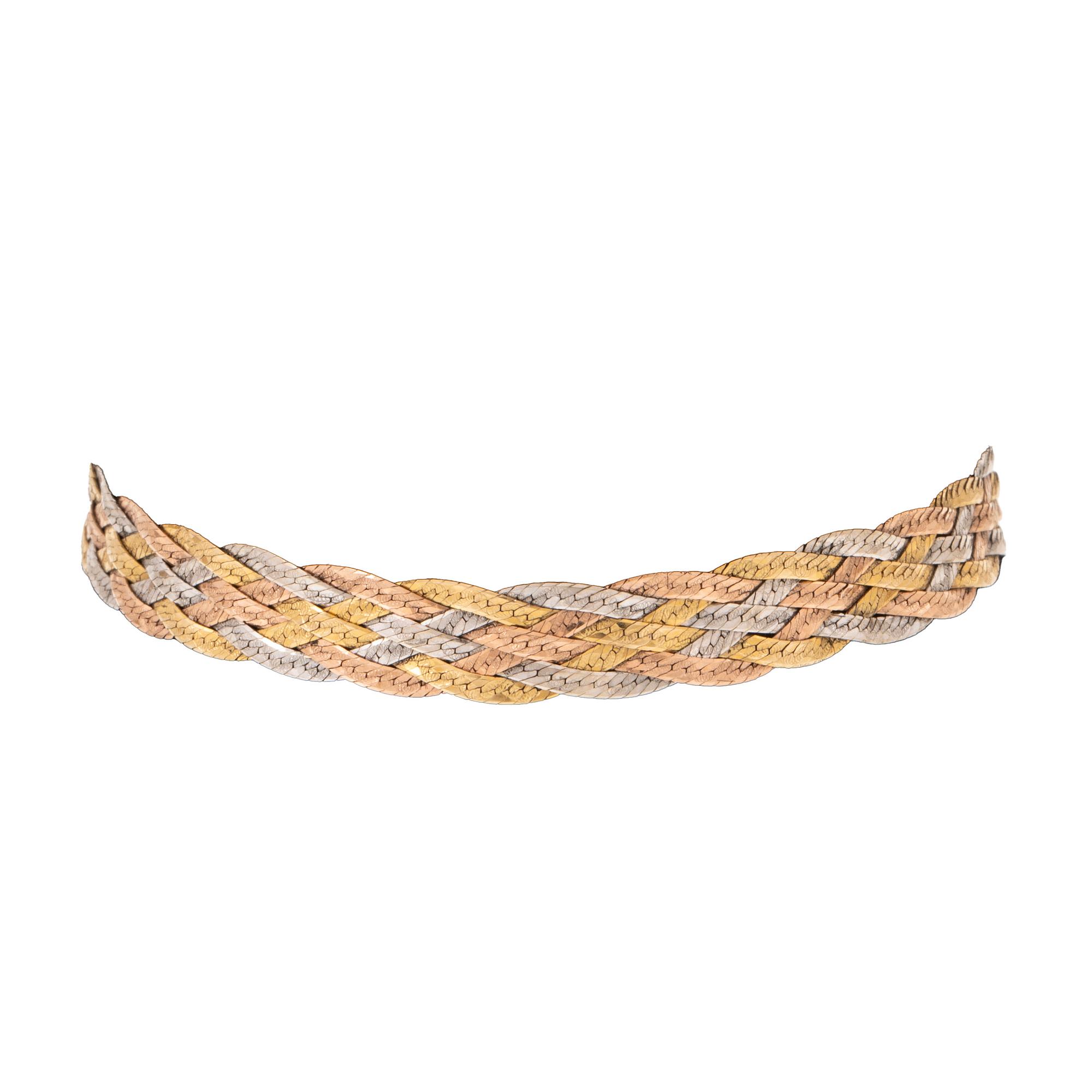 A 14K gold bracelet.