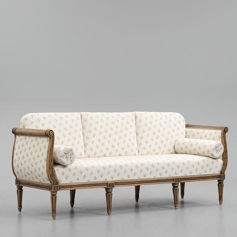 A Gustavian sofa by E. Öhrmark (master in Stockholm 1777-1813).