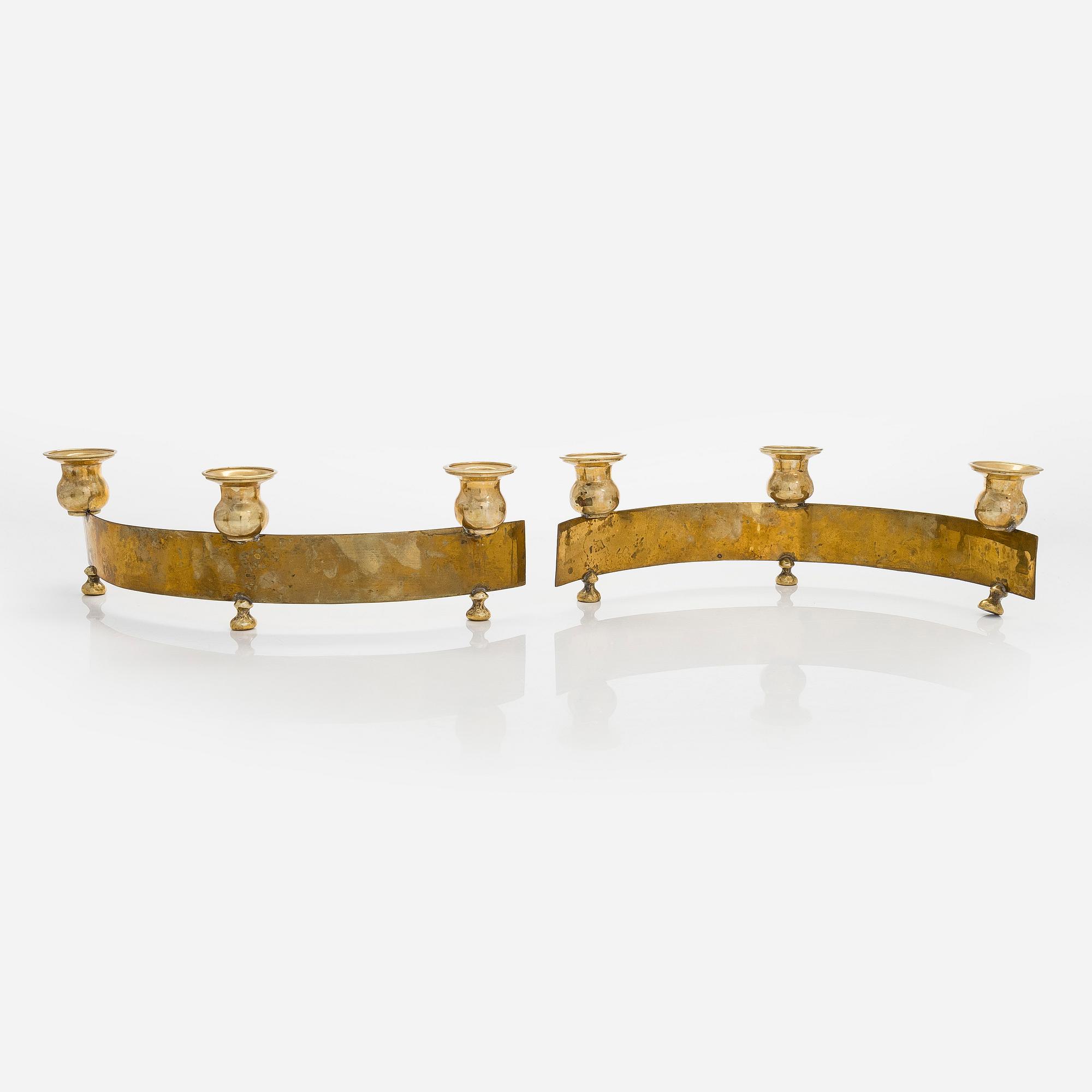 Ljusstake, mässing, 1900-tal.