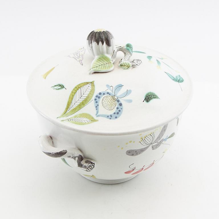 Stig Lindberg, covered bowl Gustavsberg porcelain mid-20th century.