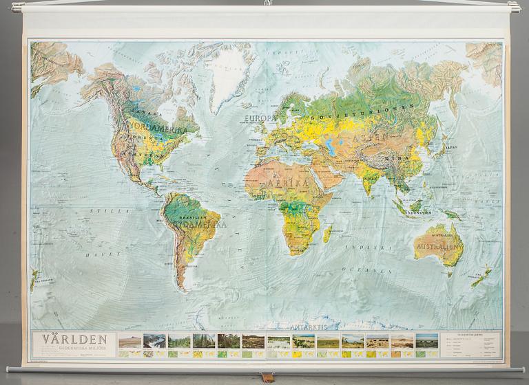 SKOLKARTA, Världen, Esselte.