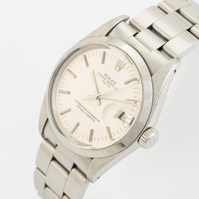 Rolex, Oyster Perpetual, Date, wristwatch, 34 mm.