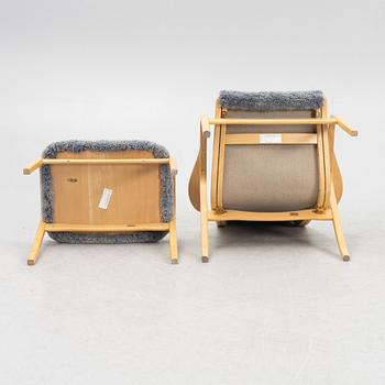 Yngve Ekström, fåtölj med fotpall, "Lamino", Swedese.