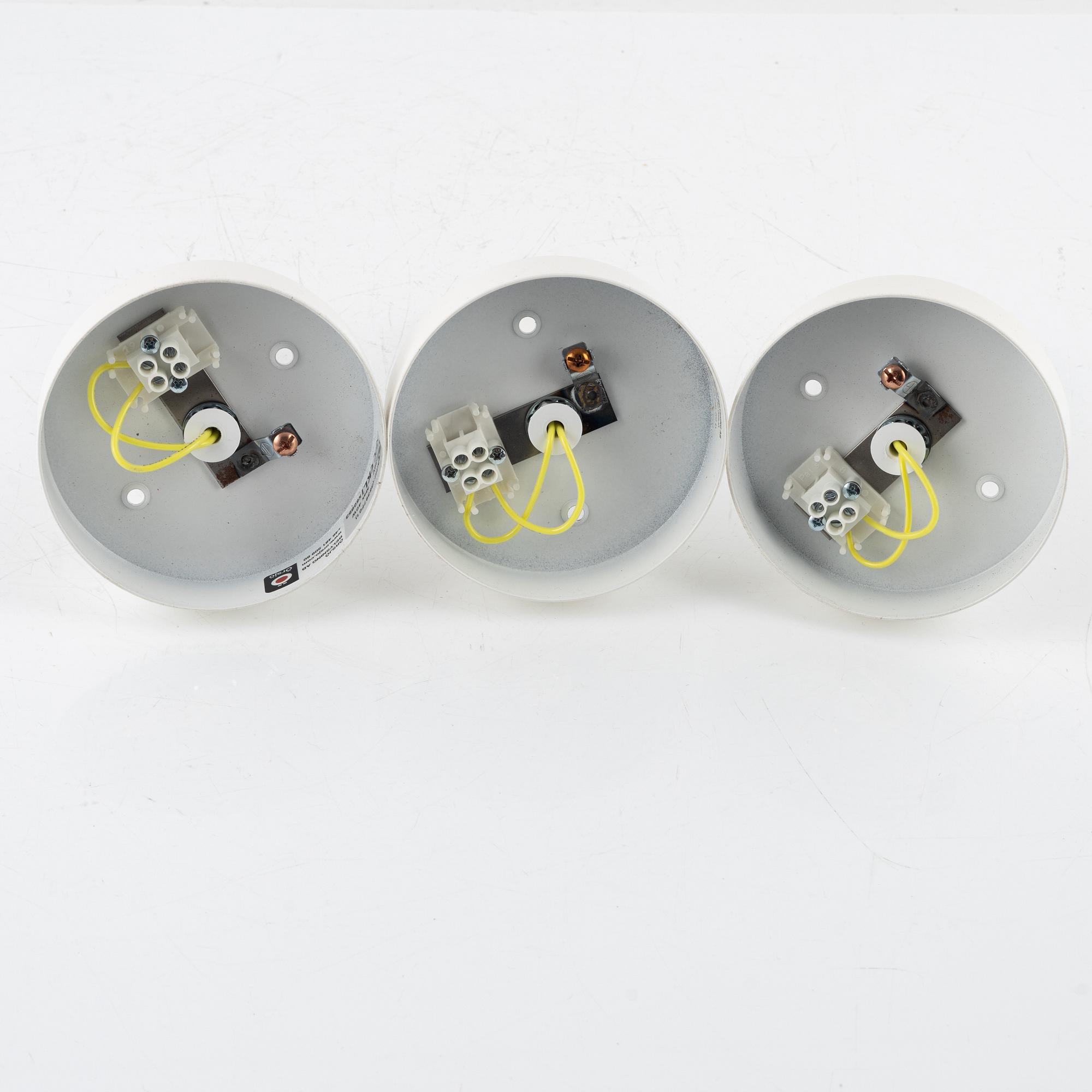 A set of three wall lamps, by Jonas Bohlin, "Star", Örsjö Lighting.