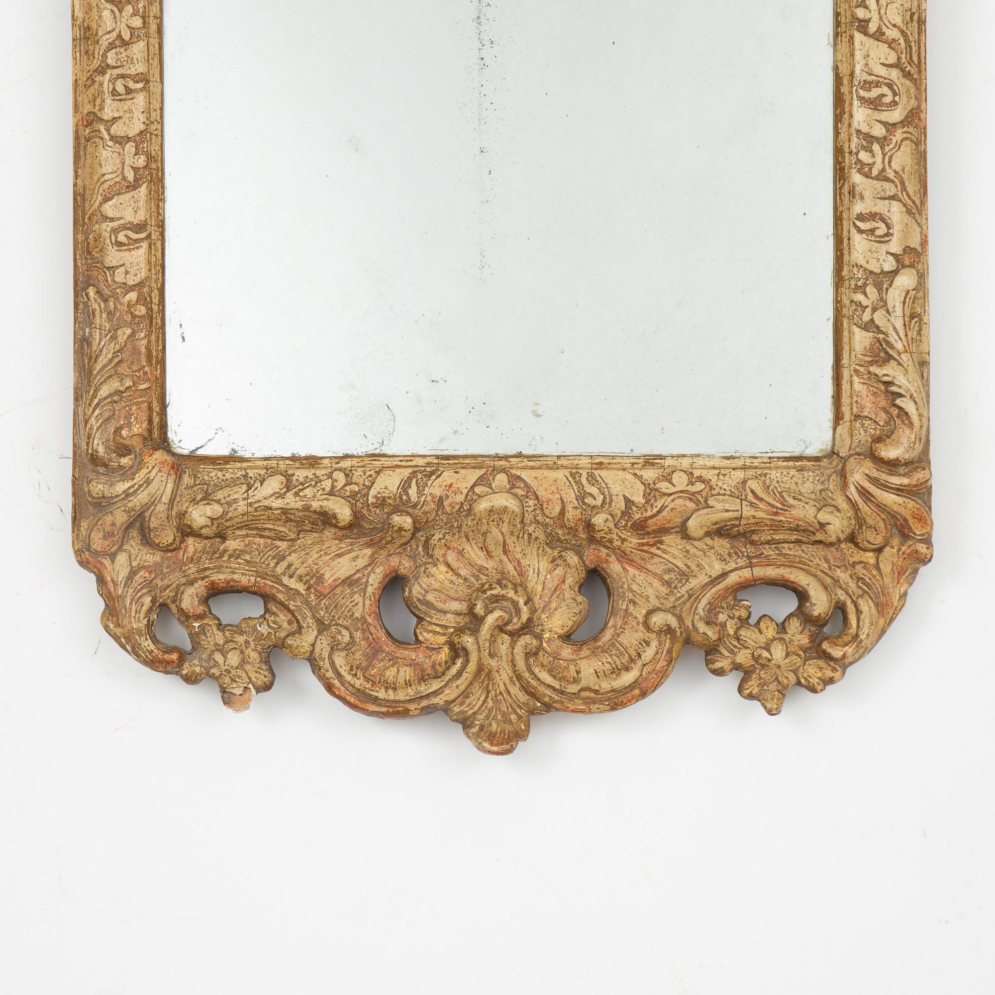 A Rococo mirror, second half of the 18th century.