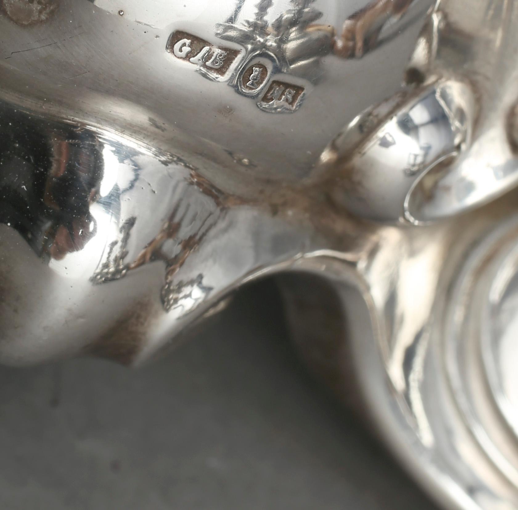 LJUSSTAKAR, 2 par, nysilver, barockstil, bl.a GAB, Stockholm, 1900-tal.