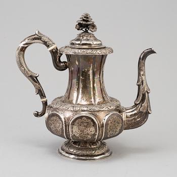 A coffee pot by Lars Larsson, Gothemburg, 1850.