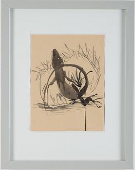 NINO LONGOBARDI, mixed media, signed and dated 1983.