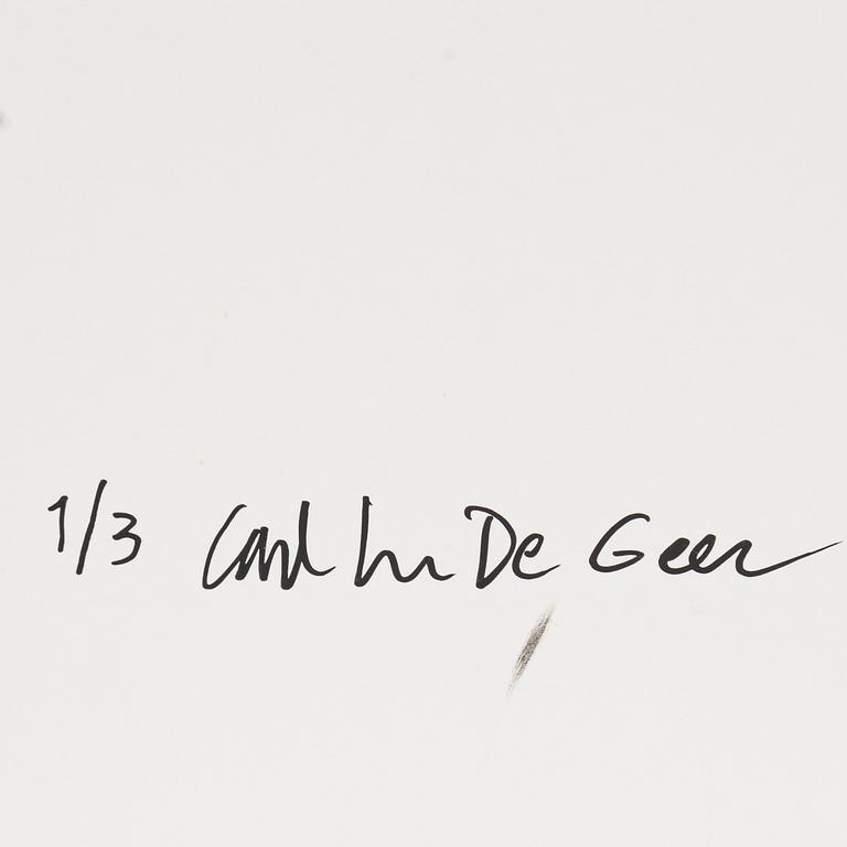 Carl Johan De Geer, photo, signed 1/3 verso.