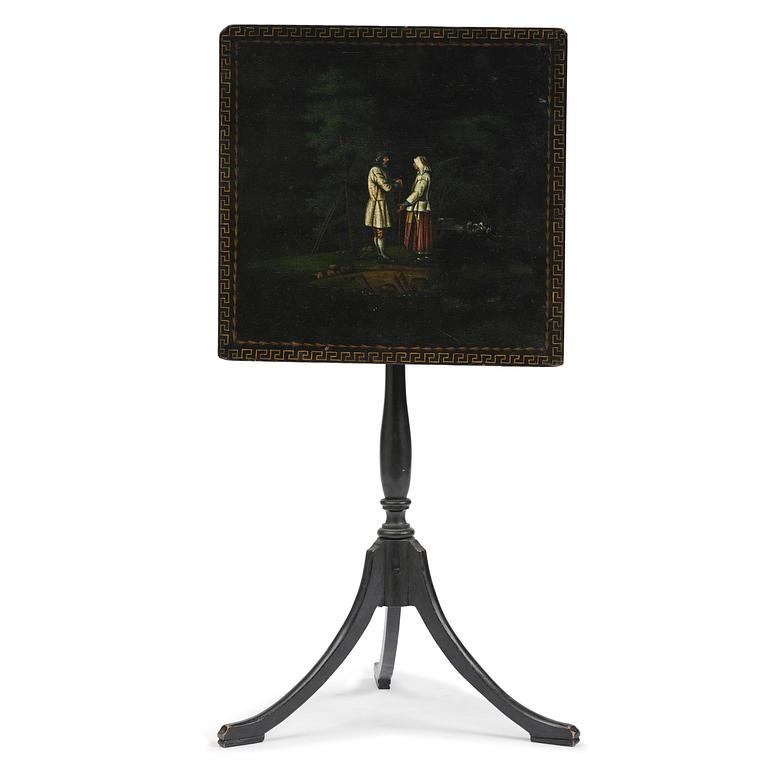 A late Gustavian tilt-top table from J. N. Asplinds workshop in Falun (1785-1820).