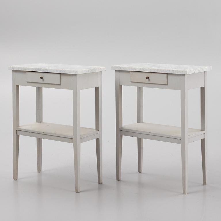 A pair of bedside tables, early 20th Century.