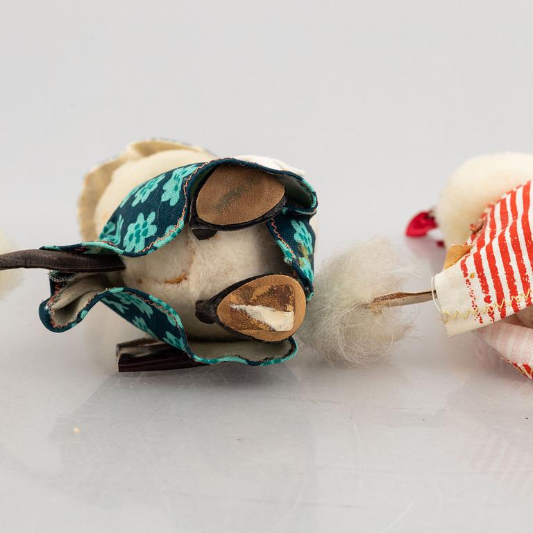 Atelier Fauni, muminfigurer, 2 st, Finland, 1950/60-tal.