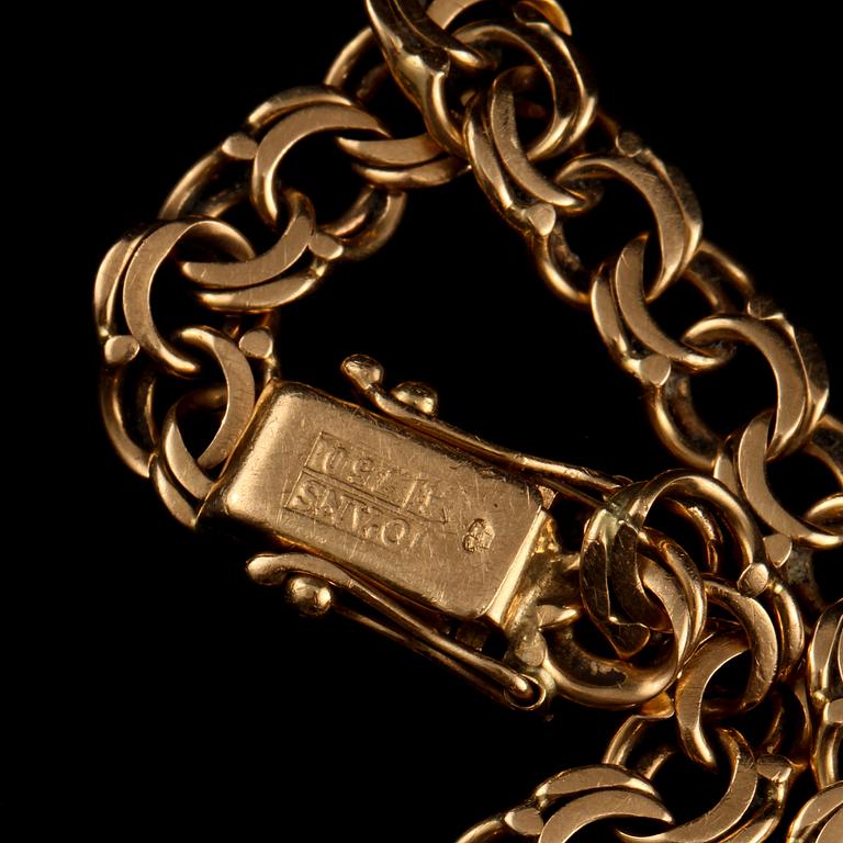 ARMLÄNK, 18k guld Jo-Ans Guld, Valskog. Vikt 12 g.