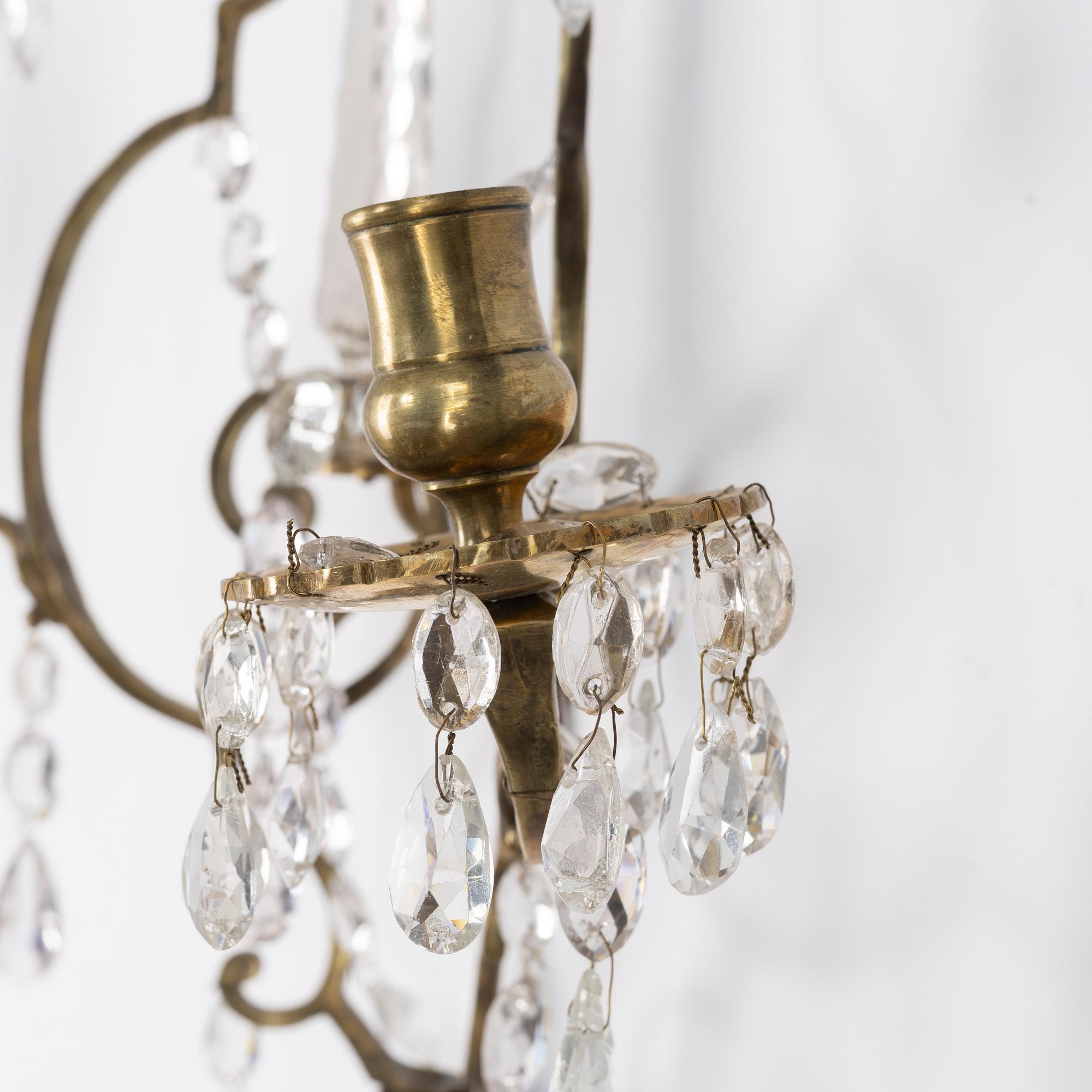 Wall appliques, a pair, circa 1900.