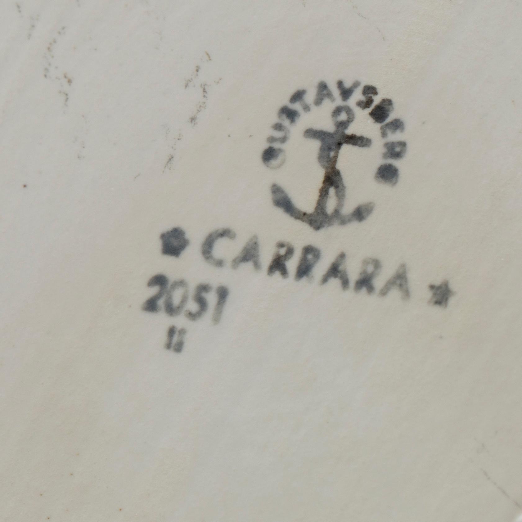 VAS, stengods, "Carrara" Wilhelm Kåge. Gustavsberg.