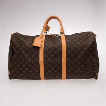 MONOGRAM CANVAS KEEPALL 55 BAG.