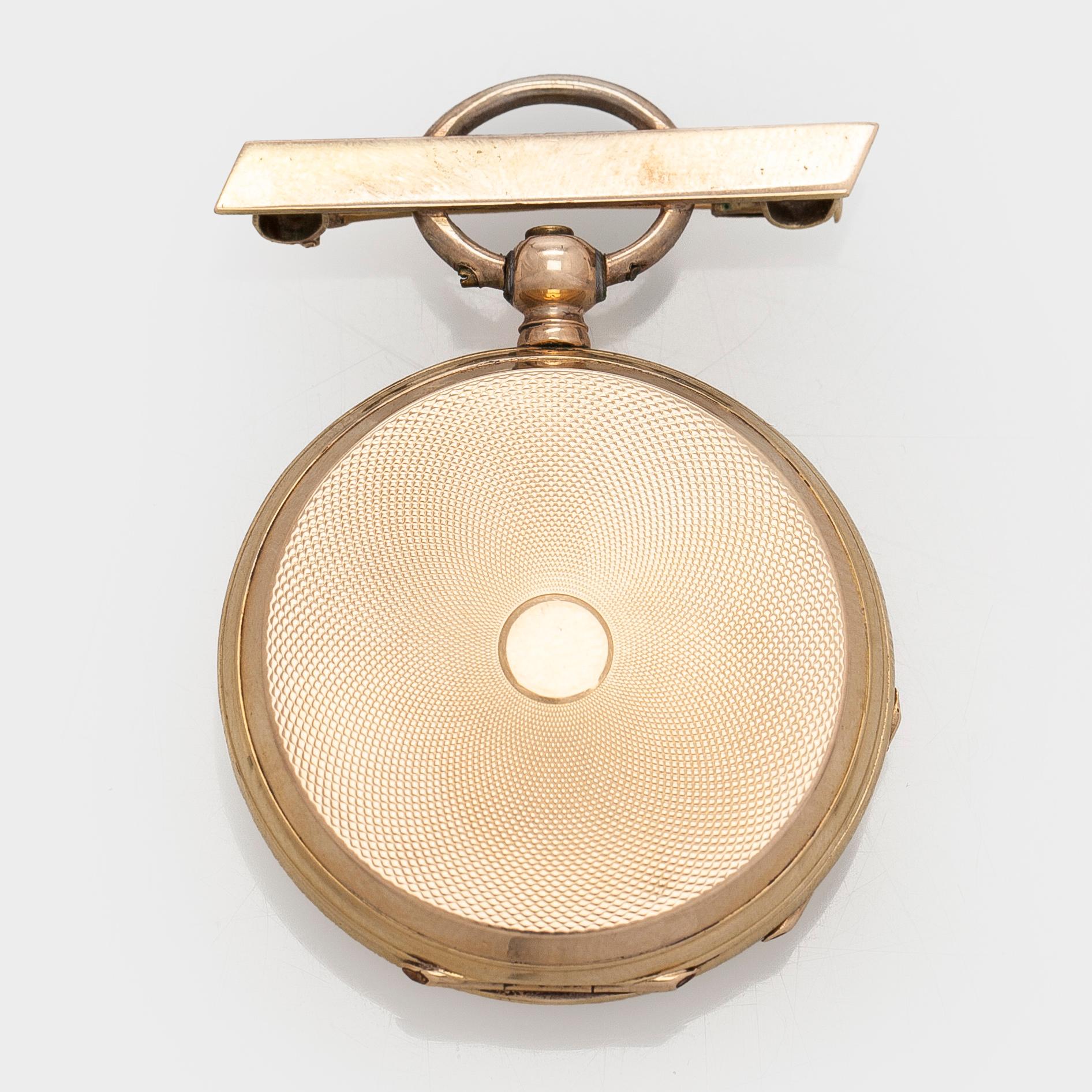 Pocket watch/pendant watch, hunter, 33.5 mm.