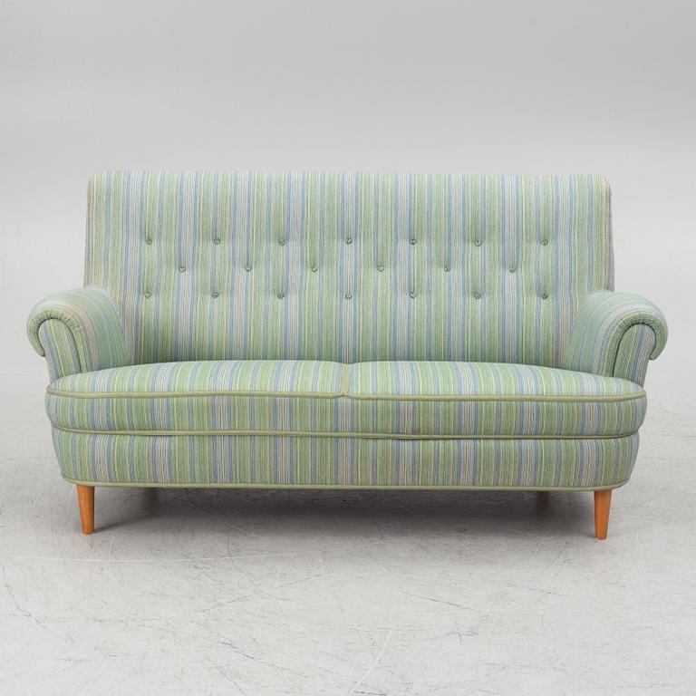 Carl Malmsten, sofa, "Hemmakväll", OH Sjögren, late 20th century.