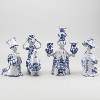 BJÖRN WIINBLAD, keramik, 4 st, signerade och daterade 2001 2002 2003.