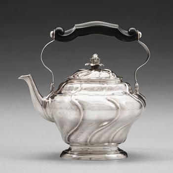 133. A Swedish mid 18th century silver tea-pot, mark of Henrik Wittkopf dy, Stockholm 1761.