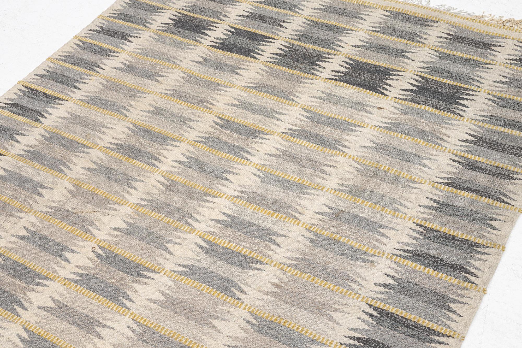 Ingrid Dessau, matta, gobelängteknik, 237 x 167 cm, signerad ID.
