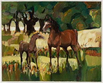 PIOTR GRABOWSKI, oil on canvas, signed.