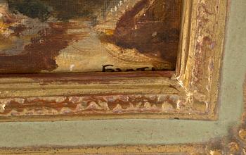 OKÄND KONSTNÄR, olja på duk, ett par, signerade Forti, 1900-talets början.