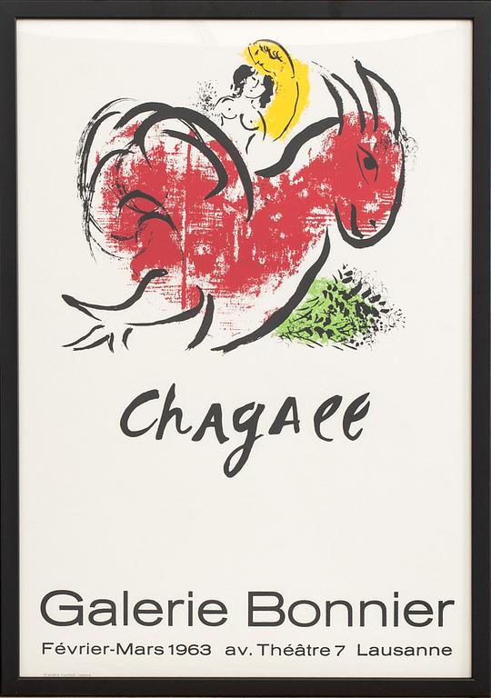 MARC CHAGALL, färgaffisch, 1963.