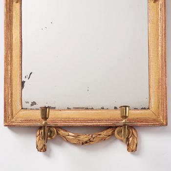 Spegellampett för två ljus, av Per Westin (bildhuggare och spegelmakare i Stockholm från 1777), Gustaviansk.