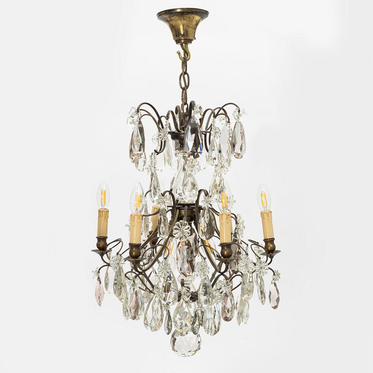 A Rococo style chandelier, first half of the 20th Century.