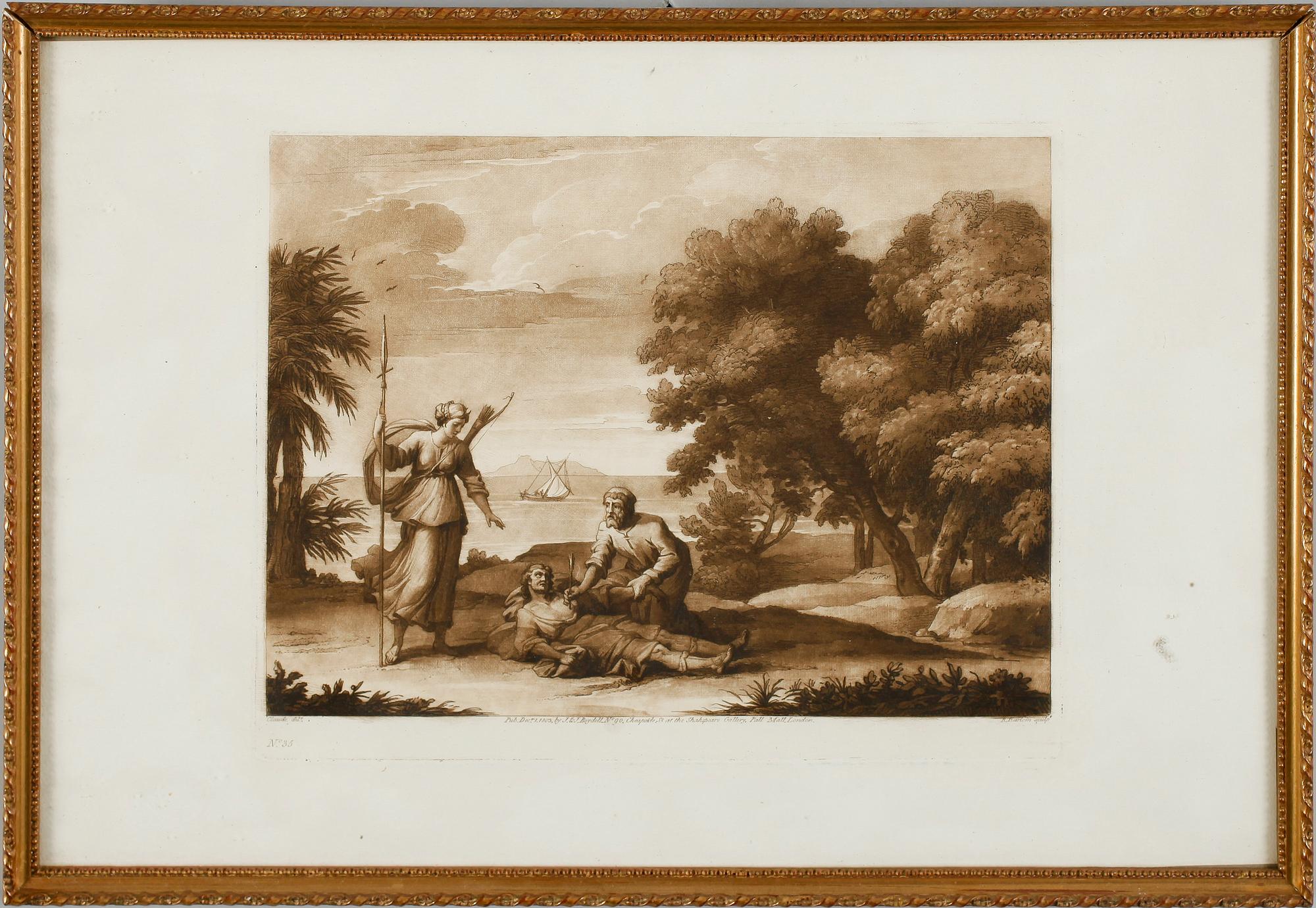 CLAUDE LORRAIN, 4 st, efter, 1800-tal.