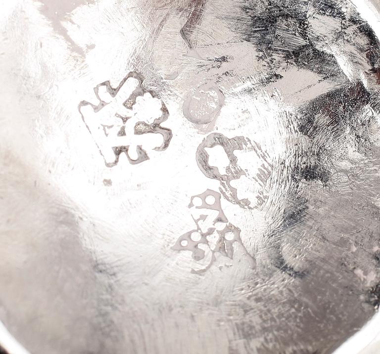 TUMLARE, 3 st, silver, bla Carl Klingwall, verksam 1761-89 i Västerås. Tot vikt ca 44 gram.