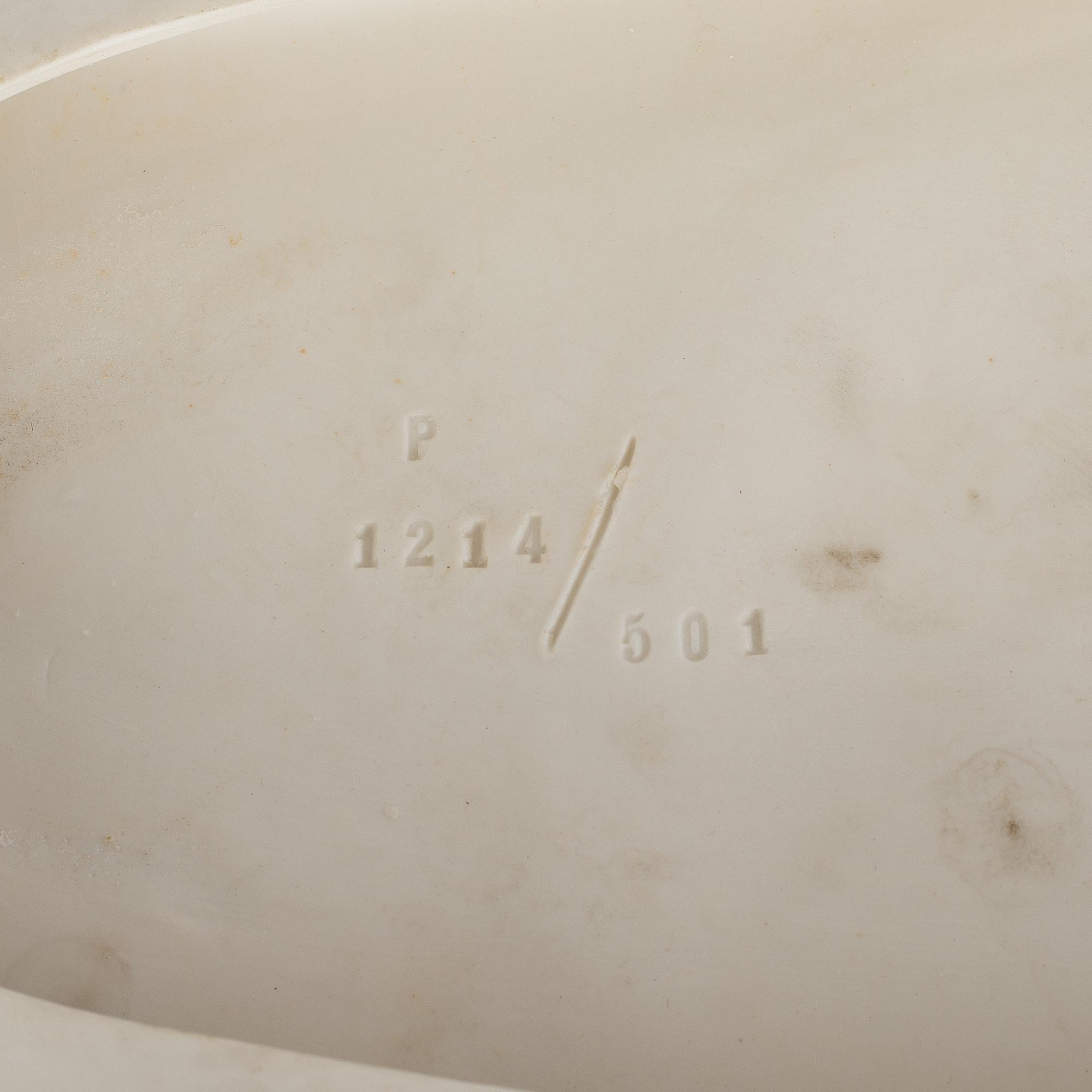 A porcelain mantle clock from Dressel, Kister & Co, Passau, Germany, first half of the 20th Century.