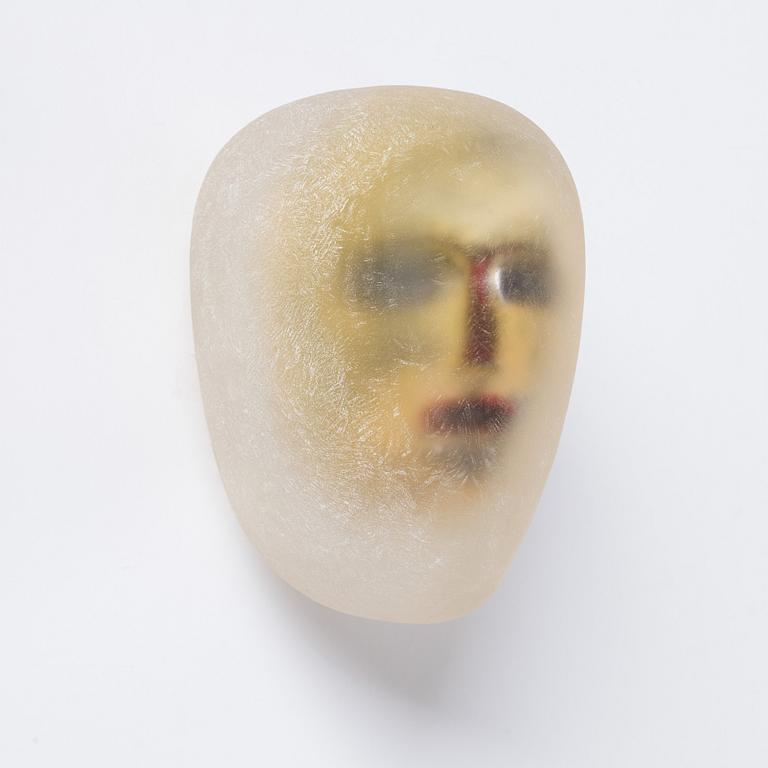 Bertil Vallien, a unique sand casted glass sculpture, Kosta Boda, Sweden.