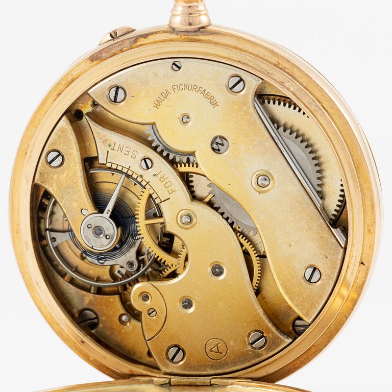 Halda, fickur, 49 mm.