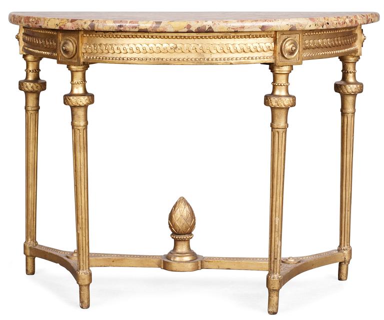 A Gustavian console table.