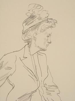 Lotte Laserstein, Seated woman in profile.