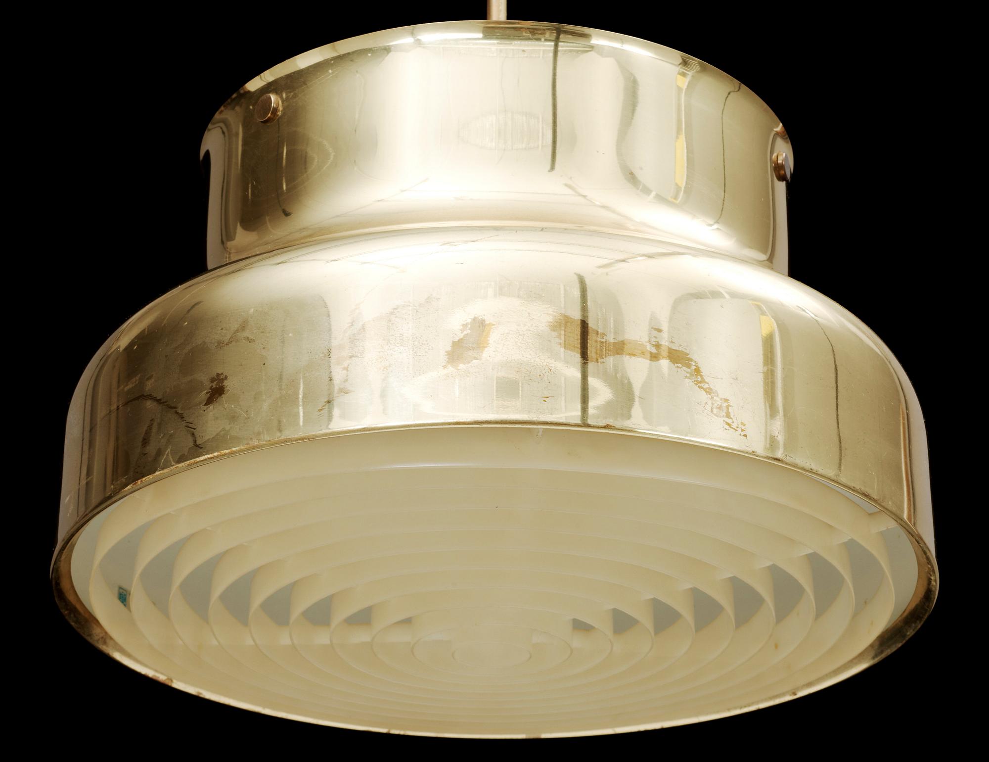 TAKLAMPA, metall, "Bumling",  Anders Pehrsson, Ateljé Lyktan. H 40.