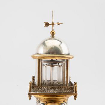 A gilt and patinated bronze automata mantel clock by André Romain Guilmet (watchmaker in Paris 1854-87).