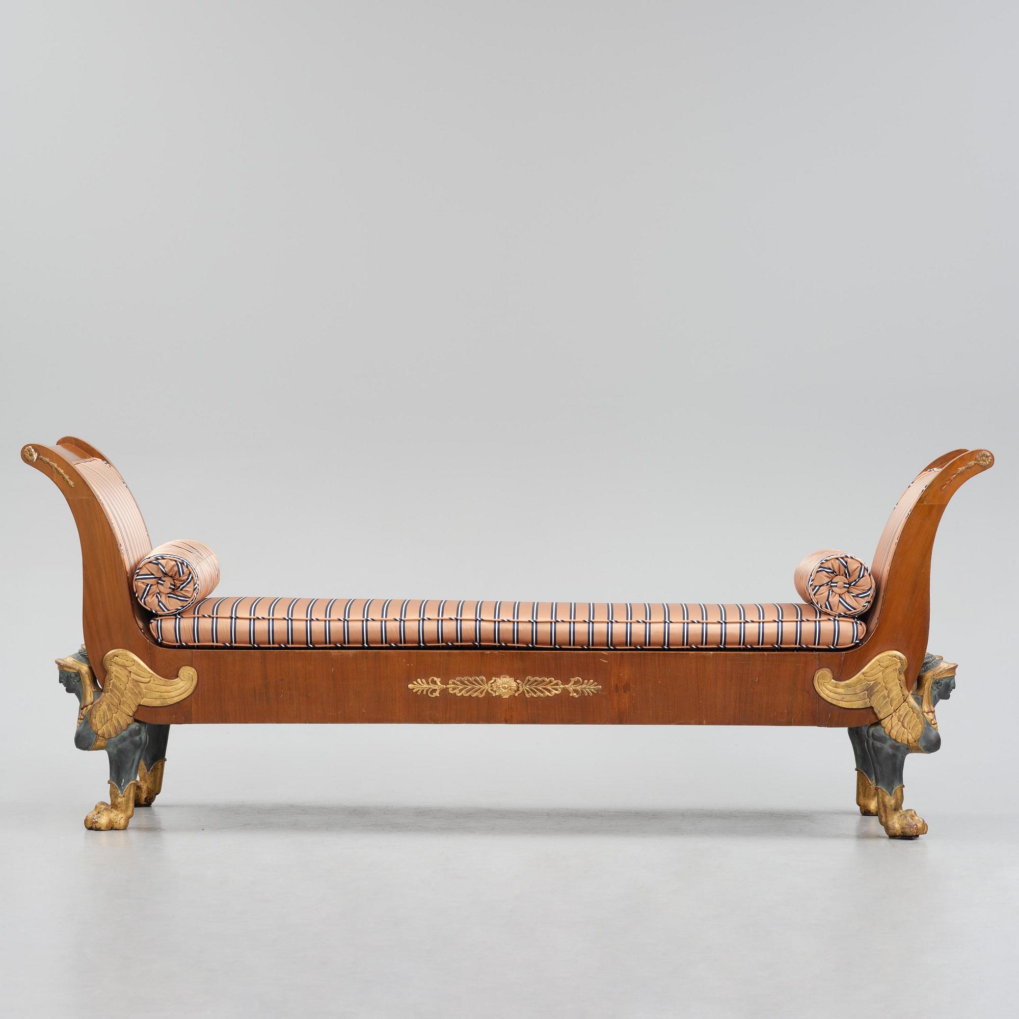 A Swedish Empire daybed, early 19th century.
