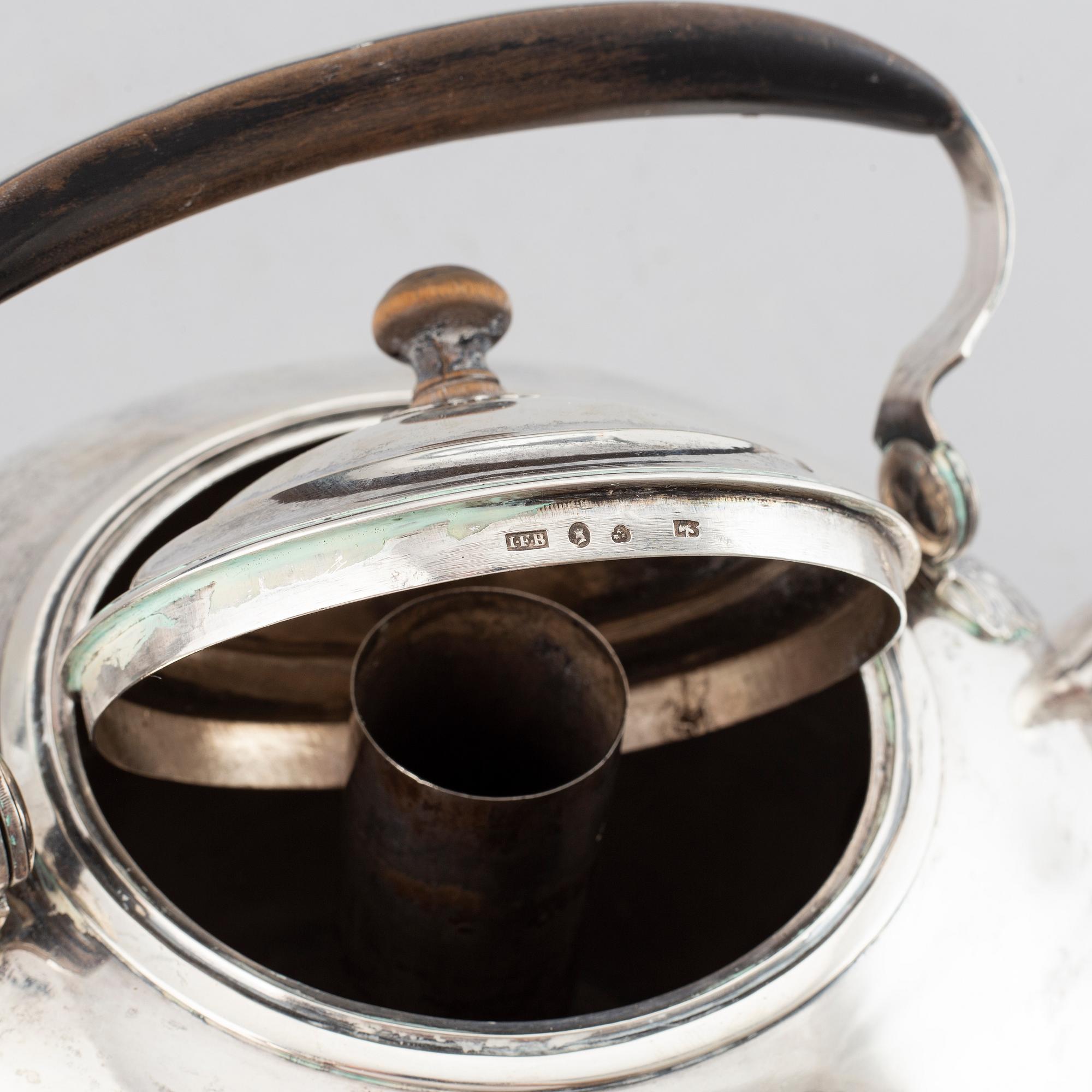 JOHAN FREDRIK BIÖRNSTEDT, a silver teapot, Stockholm 1816-17.