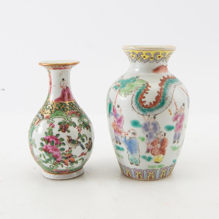 Vaser/Urnor 7 st Kina 18-1900-tal porslin.