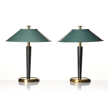 Bertil Brisborg, a pair of table lamps model "30950", Nordiska Kompaniet, 1940s.