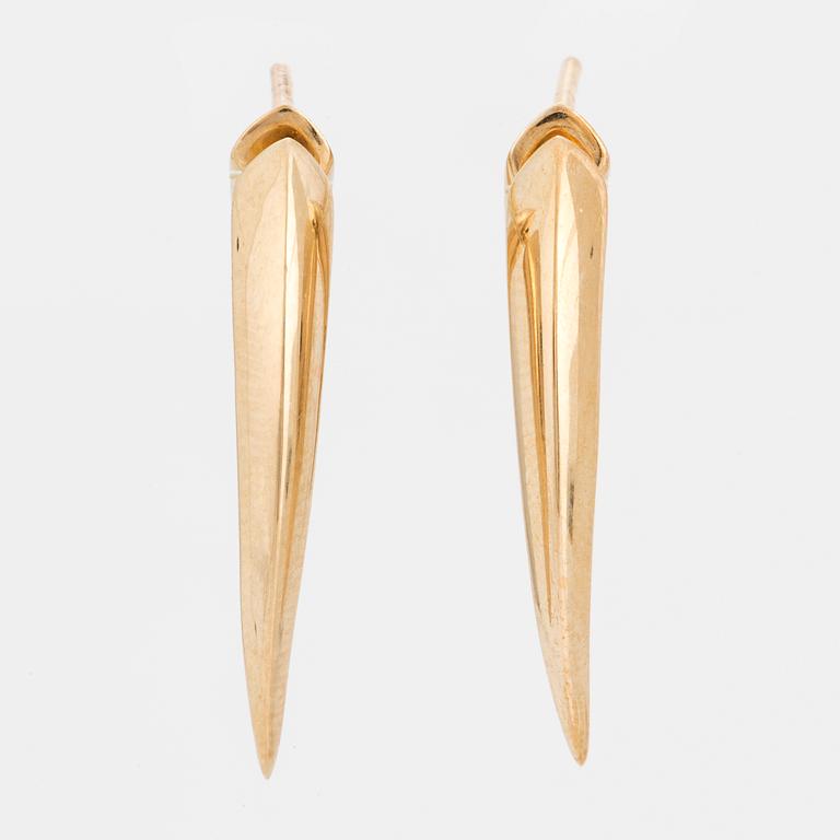 A pair of 8K gold Mads Ziegler 'Claw' earrings.