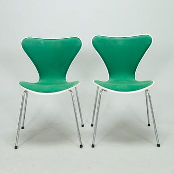 Arne Jacobsen, Arne, stolar 4 st, "Sjuan", Fritz Hansen, Danmark 1992.