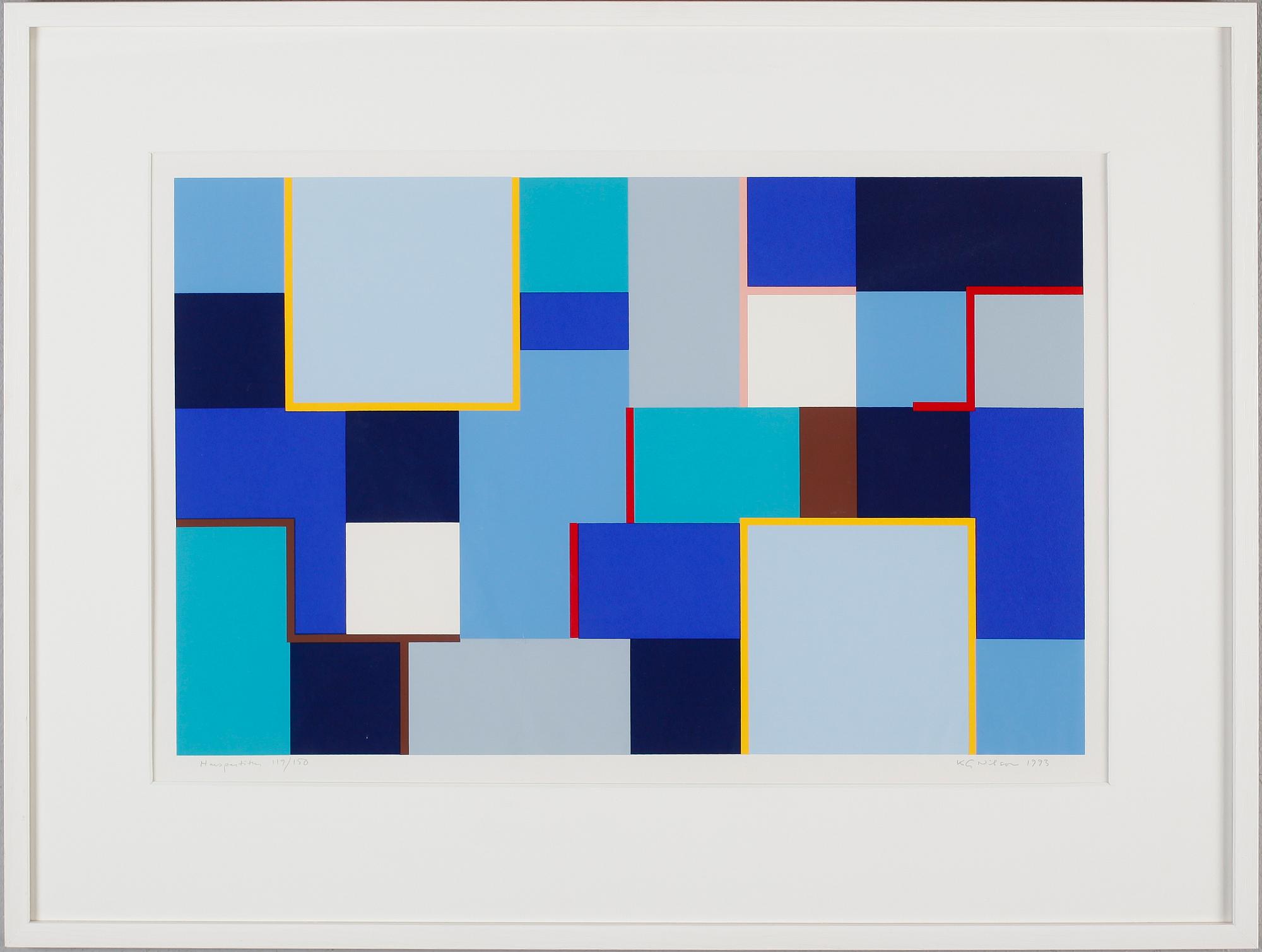 K G ( KARL GUSTAF) NILSON, färglitografi, signerad, daterad 1993, numrerad 119/150.