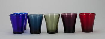 DRICKSGLAS, 36 st, design bl. a. Kaj Franck samt Stefan Lindfors, Notsjö/Iittala, 1900-talets senare hälft.