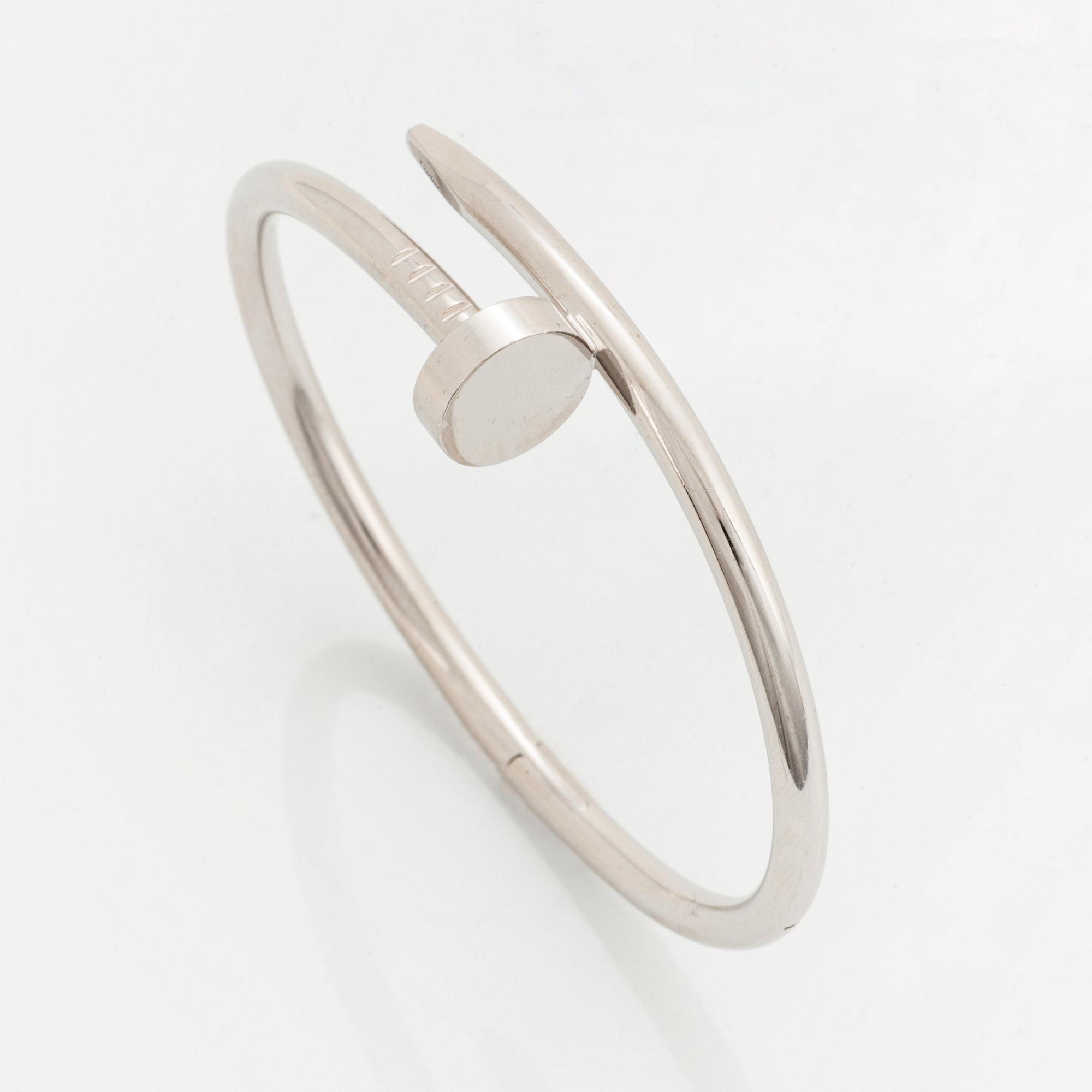 A Cartier Juste en Clou bracelet in 18K white gold. Bukowskis